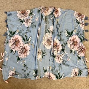 Floral Beach Cover Up Shawl